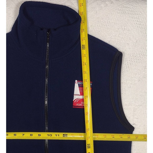 VINTAGE ILYA vest medium 1997 100 years of racing mens blue fleece - Picture 8 of 8